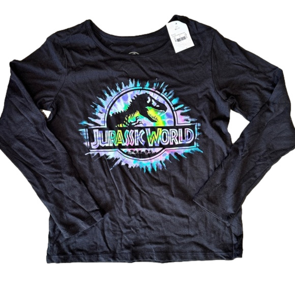 New Jurassic World‎ Long Sleeve Graphic Tee Shirt Small 6/6x - Picture 1 of 3